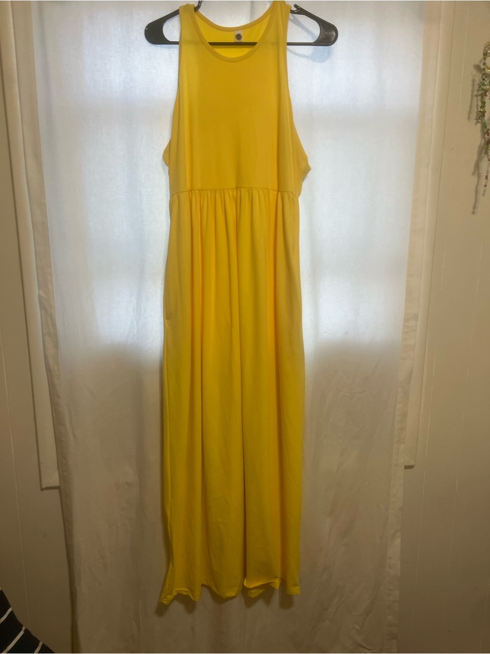 Yellow Sleeveless Maxi Dress